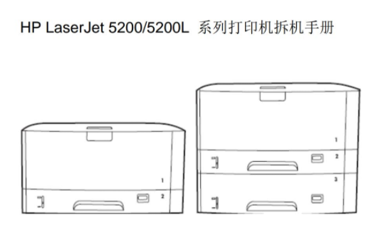 惠普 HP LaserJet 5200 5200L<strong>打印机</strong>中文维修手册和拆机手册