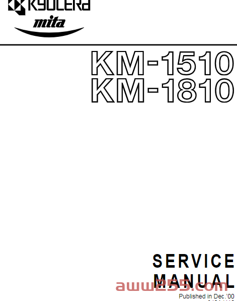 京瓷美达km1510 KM-1810维修手册 英文版